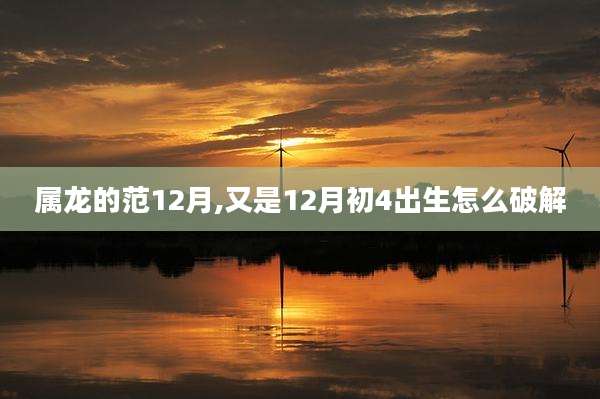 属龙的范12月,又是12月初4出生怎么破解