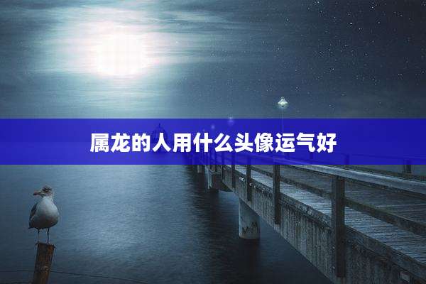 属龙的人用什么头像运气好
