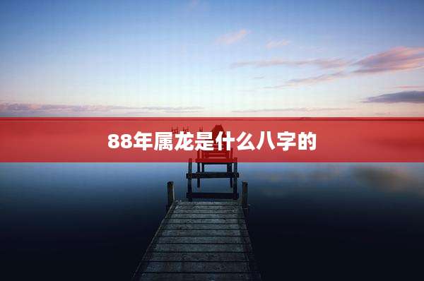 88年属龙是什么八字的
