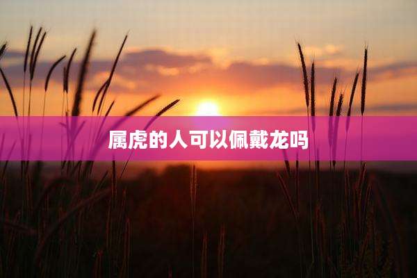 属虎的人可以佩戴龙吗