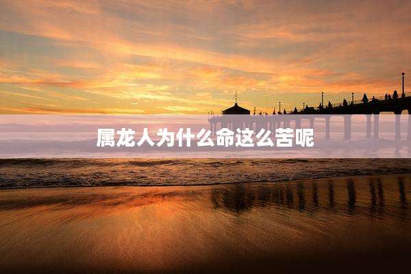 属龙人为什么命这么苦呢