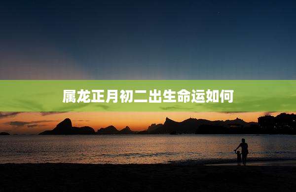属龙正月初二出生命运如何
