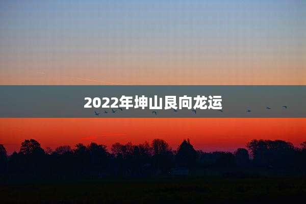 2022年坤山艮向龙运