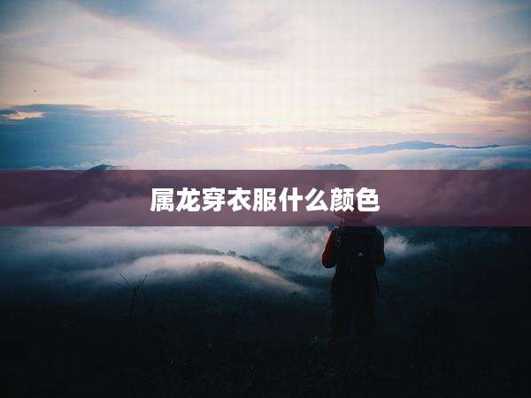 属龙穿衣服什么颜色