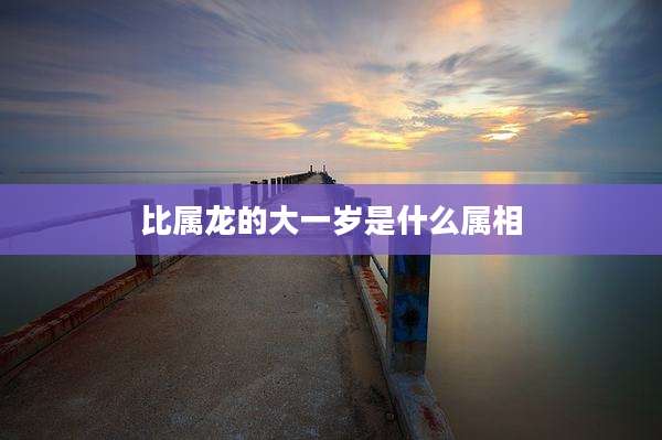 比属龙的大一岁是什么属相