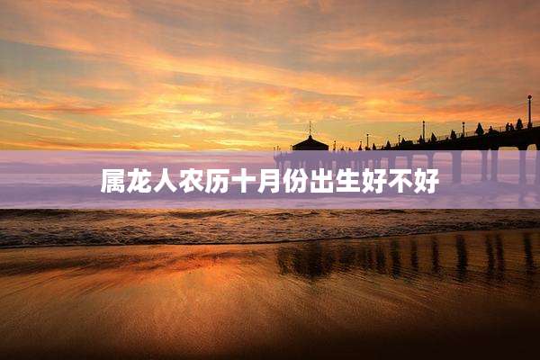 属龙人农历十月份出生好不好