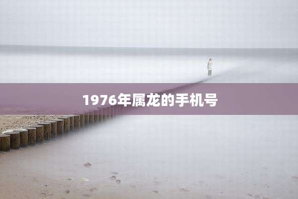 1976年属龙的手机号