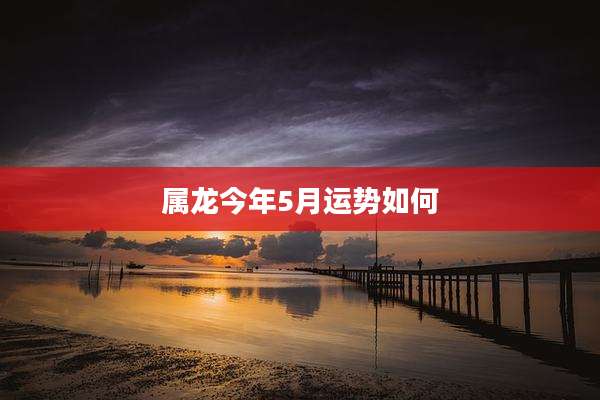 属龙今年5月运势如何