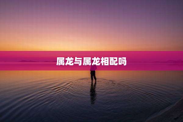 属龙与属龙相配吗