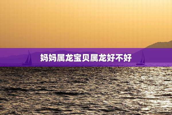 妈妈属龙宝贝属龙好不好