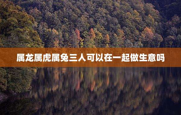属龙属虎属兔三人可以在一起做生意吗