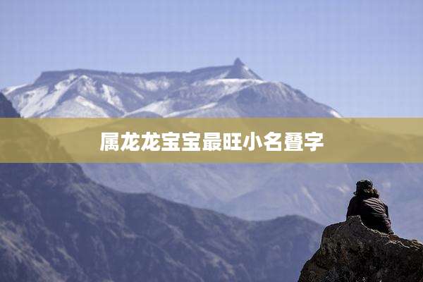 属龙龙宝宝最旺小名叠字