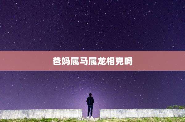 爸妈属马属龙相克吗