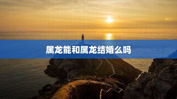 属龙能和属龙结婚么吗