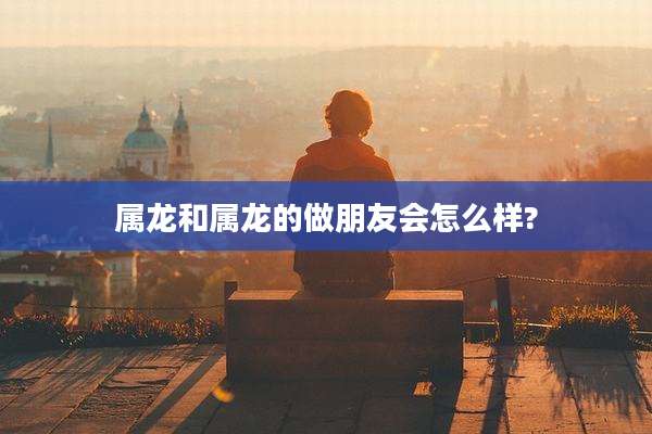 属龙和属龙的做朋友会怎么样?