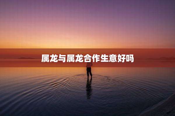 属龙与属龙合作生意好吗