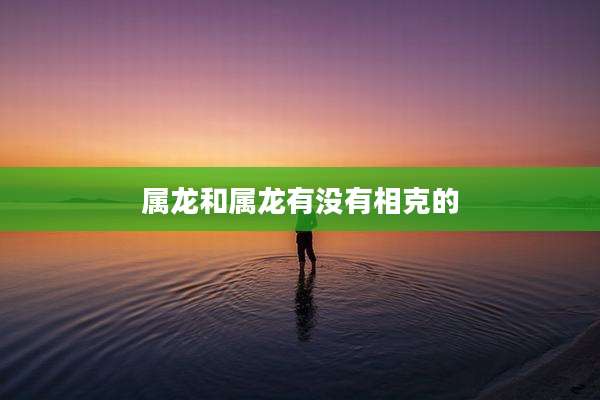 属龙和属龙有没有相克的