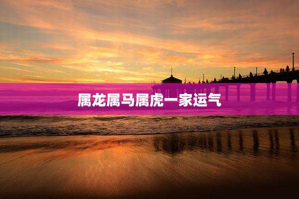 属龙属马属虎一家运气