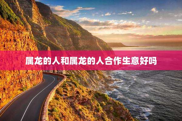 属龙的人和属龙的人合作生意好吗