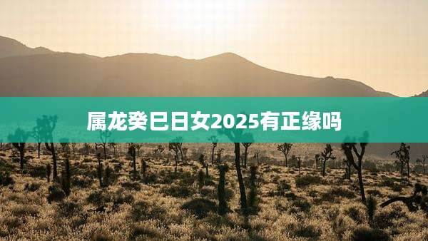 属龙癸巳日女2025有正缘吗
