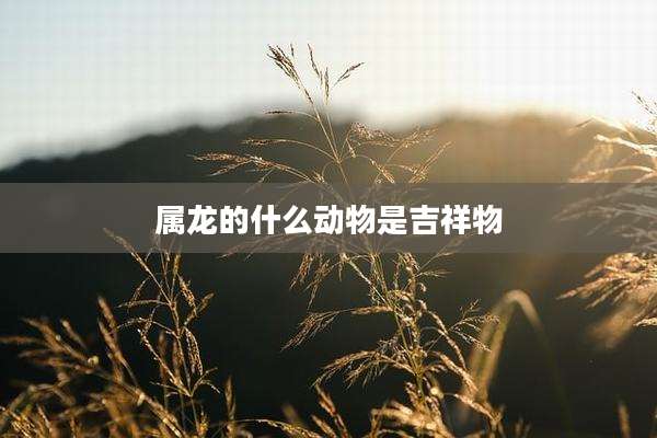 属龙的什么动物是吉祥物