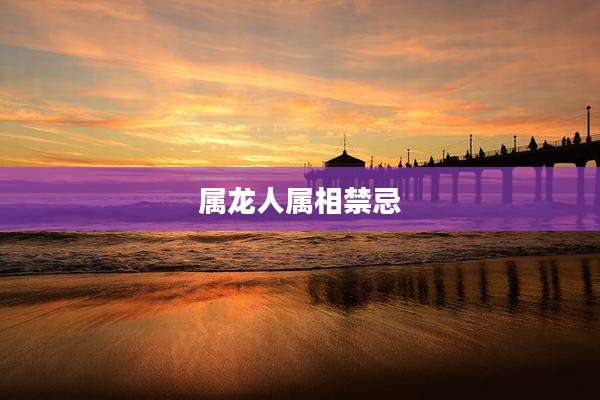 属龙人属相禁忌