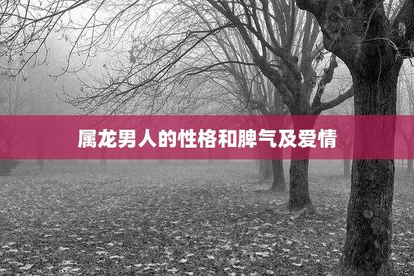 属龙男人的性格和脾气及爱情