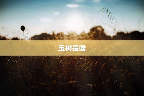 玉树是啥