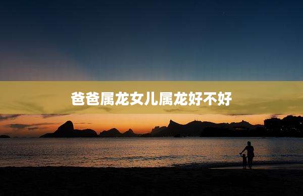 爸爸属龙女儿属龙好不好