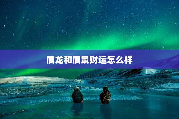 属龙和属鼠财运怎么样