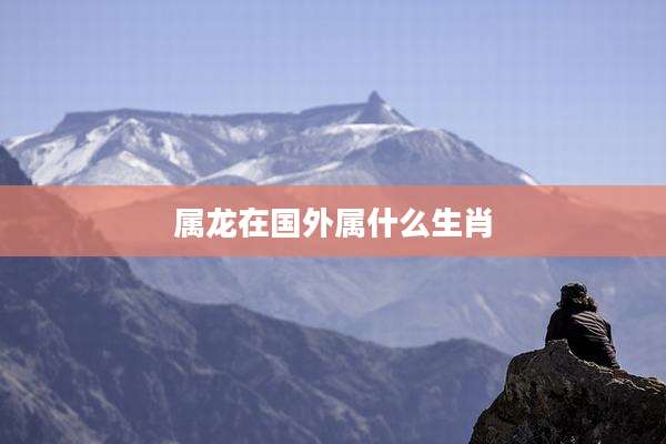 属龙在国外属什么生肖