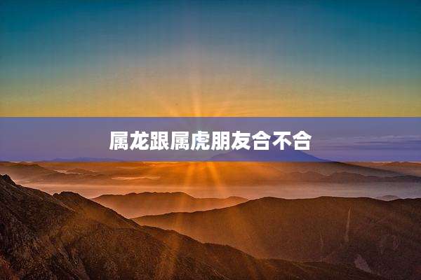 属龙跟属虎朋友合不合
