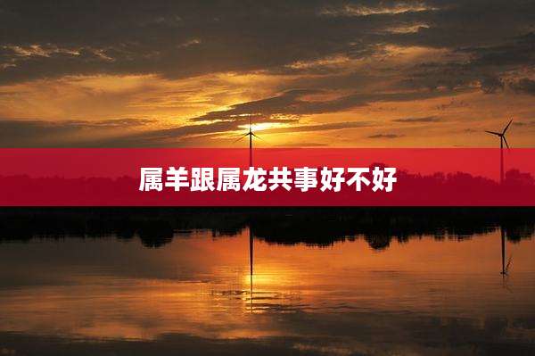 属羊跟属龙共事好不好