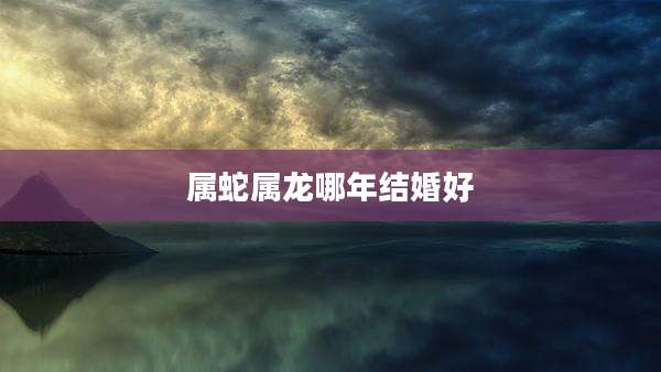 属蛇属龙哪年结婚好