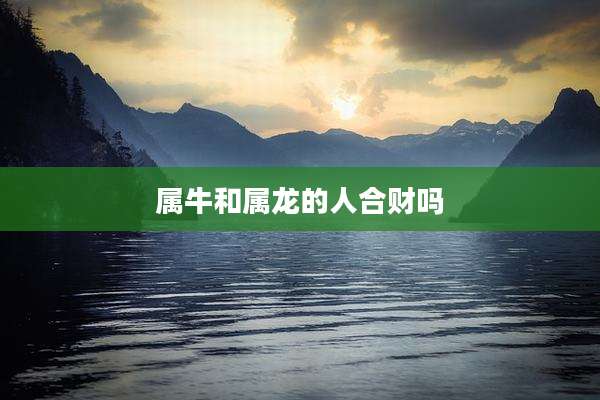 属牛和属龙的人合财吗