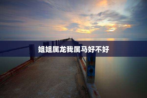 姐姐属龙我属马好不好