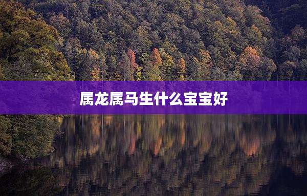 属龙属马生什么宝宝好