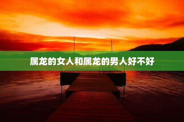 属龙的女人和属龙的男人好不好