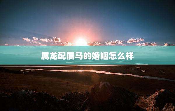 属龙配属马的婚姻怎么样
