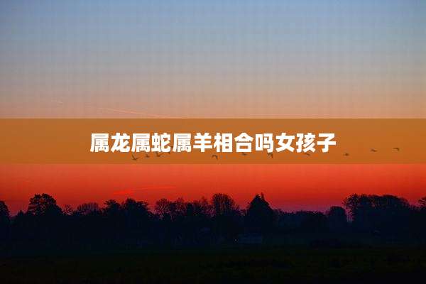 属龙属蛇属羊相合吗女孩子