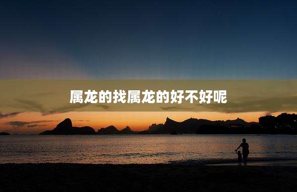 属龙的找属龙的好不好呢