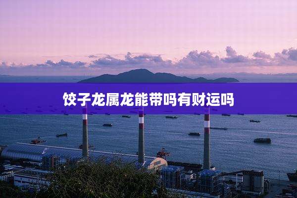 饺子龙属龙能带吗有财运吗