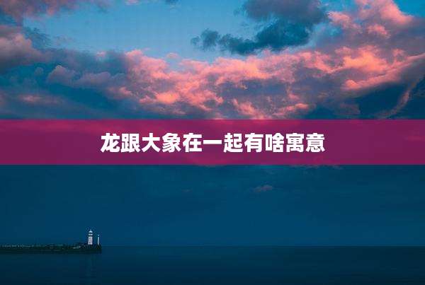 龙跟大象在一起有啥寓意