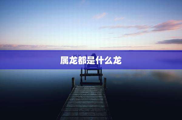 属龙都是什么龙
