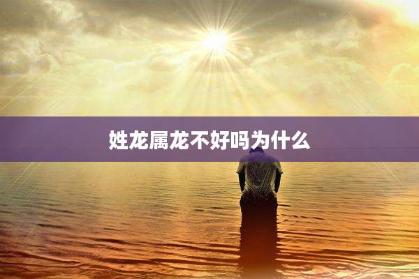 姓龙属龙不好吗为什么