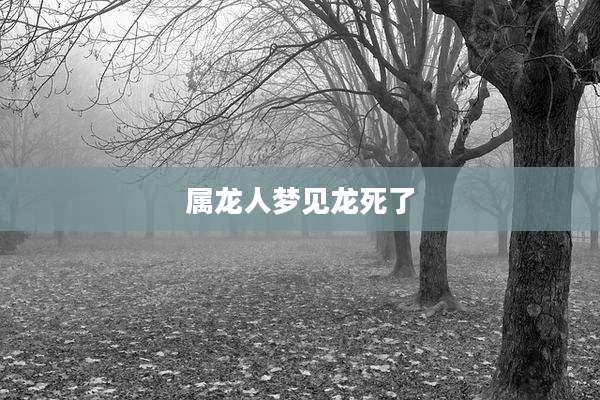属龙人梦见龙死了