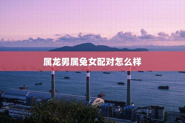 属龙男属兔女配对怎么样