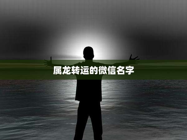 属龙转运的微信名字