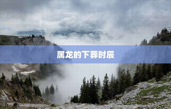 属龙的下葬时辰