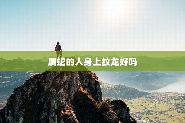 属蛇的人身上纹龙好吗